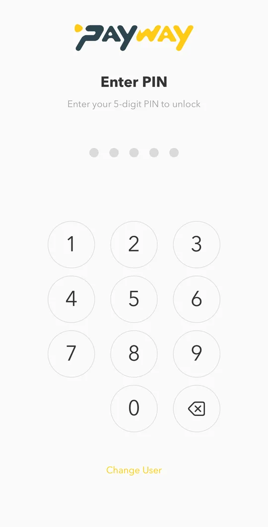 Next time, the app asks only for your 5-digit PIN.