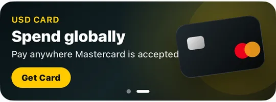 Open the Virtual Card tab and tap Get Virtual Card, or tap Get Card on the card banner on the home screen.