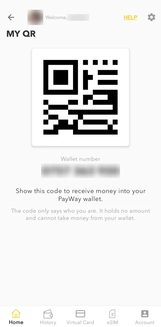 Show the code to the person who is paying you. It contains your wallet number.
