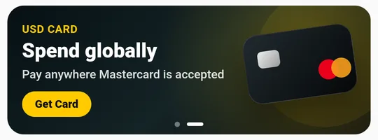Open the Virtual Card tab and tap Get Virtual Card, or tap Get Card on the card banner on the home screen.