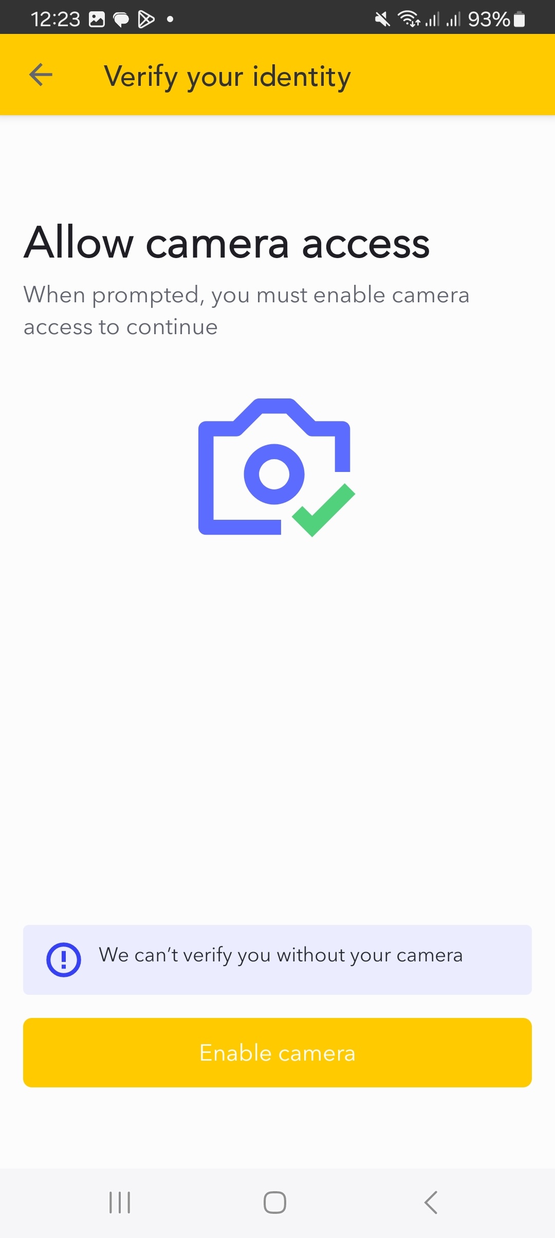 Camera Access Permission